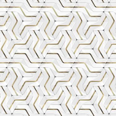 Imagem de Papel De Parede 3D Desenho Vertical E Horizontal Geometrico