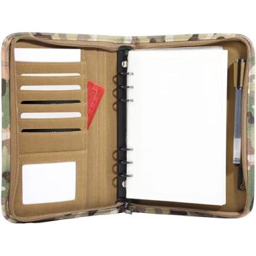 Imagem de Fichário de caderno com zíper, planejador de fichário OCP grande com 80 folhas/160 páginas de papel de folha solta, capa de caderno impermeável, bloco de notas recarregável de 6 anéis