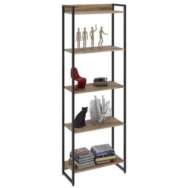 Imagem de Estante Livreiro Dynamica Industrial 60cm 5 Prateleiras C08 Carvalho - Mpozenato