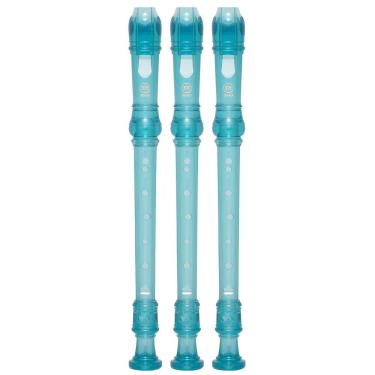 Imagem de Kit 3 Flautas Doce Soprano Barroca Em C YRS-20B Azul Yamaha