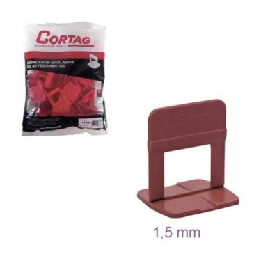 Imagem de Espaçador Nivelador 1,5 Mm Eco Vermelho Com 50 Peças Cortag