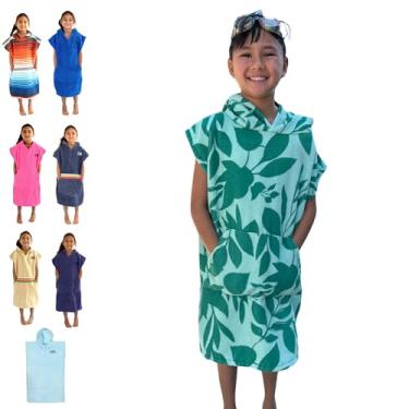 Imagem de COR Surf Roupão de toalha de troca de poncho com capuz e bolso frontal para crianças, funciona como toalha de praia e cobertor - Kailua