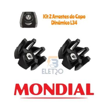 Imagem de Kit 2 Arrastadores do Copo para Liquidificador Mondial Dinâmico L34