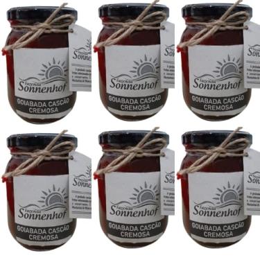 Imagem de Kit com 6 Potes de Goiabada Cascão de Colher Cremosa 320g - Fazenda Sonnenhof