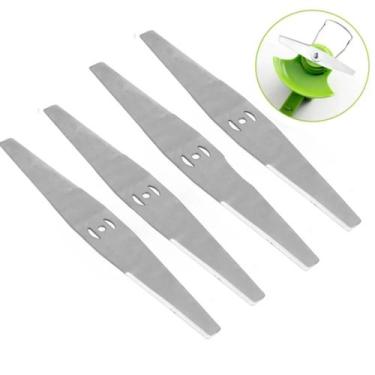 Imagem de Lâmina Metal 2 pontas Roçadeira Cortador de Grama Aparador Bateria Elé