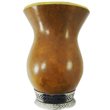 Imagem de Cuia para Chimarrão Porongo com Base em Metal Ditreviso Marrom