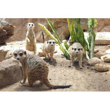 Imagem de Quebra-Cabeças Cognitivo Educativo Primatas Lêmures de 60 peças - Cole