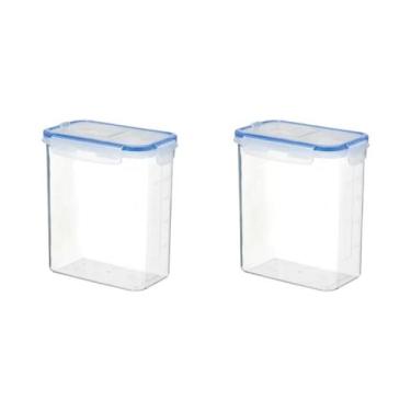 Imagem de Recipientes Empilháveis De Armazenamento De Alimentos Com Tampas, Caix