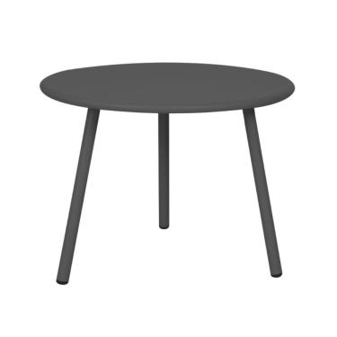 Imagem de Mesa De Centro Redonda Noronha Fratini 50 Cm (largura) Em Aço Cinza área Externa