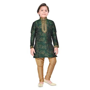 Imagem de Tathastu Conjunto de pijama Kurta para meninos 1165C - verde - 2-3 anos