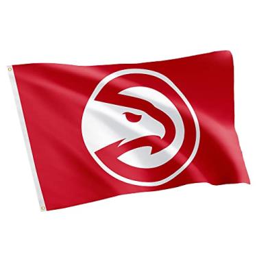 Imagem de Desert Cactus Bandeira de Atlanta Hawks NBA 100% poliéster interior exterior 0,9x1,5 m National Basketball Association Team Flags (bandeira #1)