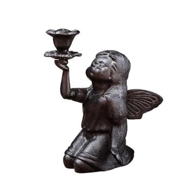 Imagem de Castiçal anjo vela suporte de mesa centro de mesa castiçal de ferro fundido estilo vintage para decoração de casa candelabros centros de mesa decoração de casa