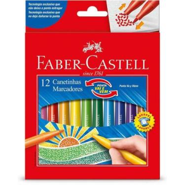Imagem de Caneta Hidrográfica Faber-Castell Ponta Vai E Vem 12 Cores
