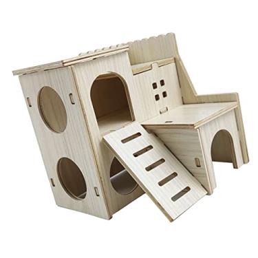 Imagem de Generic Hamsters Subling House, Mordida Resistente a Madeira Hamster House Hideout Simples para Acessórios de (#1)