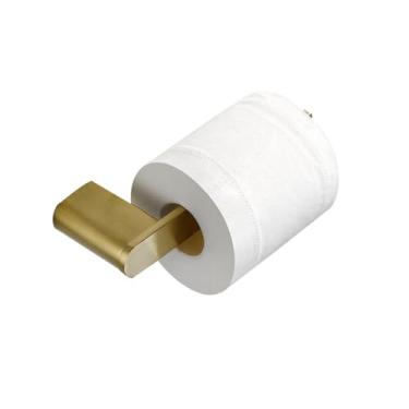 Imagem de Conjunto de banheiro dourado escovado - Toalheiro de aço inoxidável - Suporte para papel higiênico - Kit de 6 peças, suporte para papel