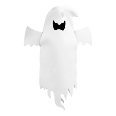 Imagem de YIJU Fantasia de fantasma macacão fantasia festa assustadora roupa de casa cosplay para homens crianças mulheres, M