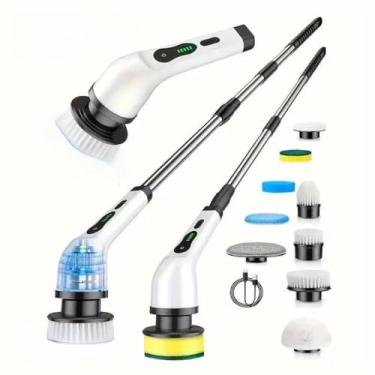 Imagem de Escova 9 Em 1 Recarregável De Limpeza Ajustável Janela Banheiro E Cozinha