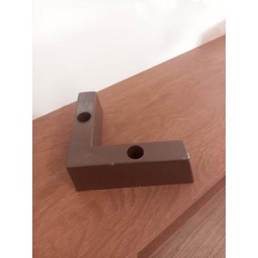 Imagem de Pes De Sofa Tipo Cantoneira Marrom Kit 4 Pes - Fenix mendonça