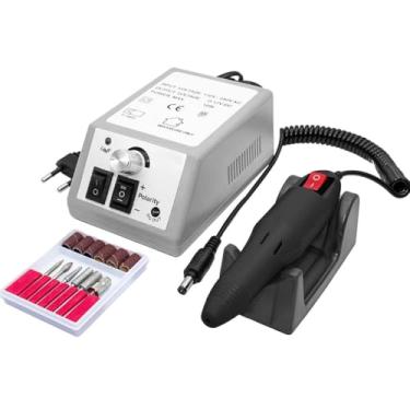 Imagem de Lixadeira Lixa Motor 2000 Rosa Profissional Manicure Unha Gel Fibra(Cinza)