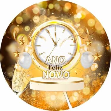 Imagem de Painel Festa Redondo C/Elástico 1,50m Ano Novo (ANV040)