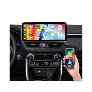 Imagem de Rimoody Rádio Automotivo 8Core 4G+64G 12.3" Ips Para Toyota Rav4 2018-2022, Estéreo Com Android Carplay E Gps Automático, Wi-Fi, Mirror Link Dsp-36, Tela Sensível Ao Toque 1920 * 720, Bt/Fm/Rds, Câm