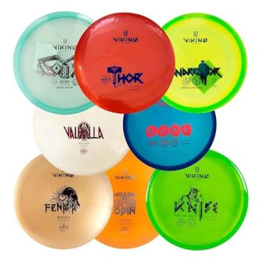 Imagem de Viking Discs Competition Disc Golf Set - 8 Frisbee Discs for Any Distance, PDGA Approved - Putter, Mid-Range, Fairway Driver, Distance Driver – Frisbee Golf Discs Set for Beginners and Professionals