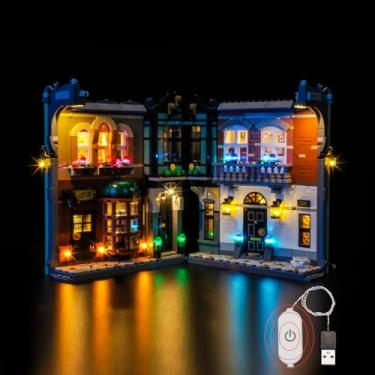 Imagem de LocoLee Lighting kit Compatible with Lego 10351 Sherlock Holmes: Book Nook - No Model Only Light, LED Accessories Compatible with Lego Icons Bookshelf Decoration (Standard Version)
