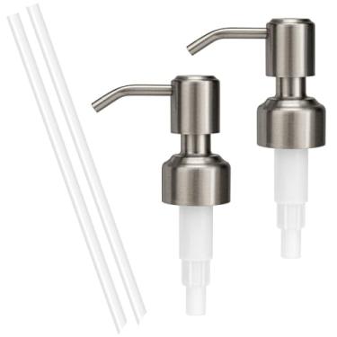 Imagem de UHEY HOME Dispensador de sabão de aço inoxidável 304 de substituição para 28/400 fios padrão dispensador de refil de cozinha para sabonete líquido loção ou detergente de louça, banheiro, 2 unidades