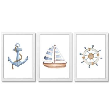 Imagem de Quadro Quarto Infantil Marinheiro Náutico Barco Aquarela - Creative Ca