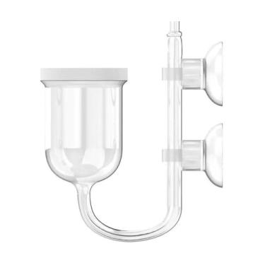 Imagem de IEUDNS Difusor de CO2 de vidro em forma de U, montagem simples para plantas de aquário, acessório com contador de bolhas embutido, diâmetro de 3,5 cm,