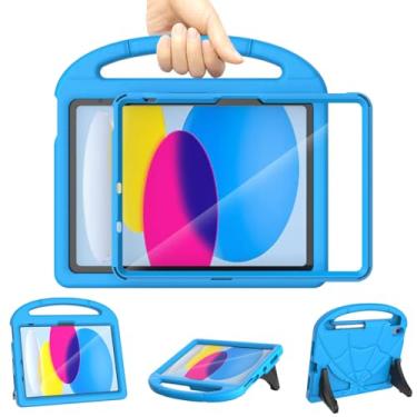 Imagem de Capa infantil para iPad A16 11ª geração 28 polegadas 2025/iPad 10ª geração 26,9 polegadas 2022, capa Sanyetral leve à prova de choque com protetor de tela/porta-lápis/alça/suporte para iPad 10/11