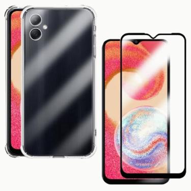 Imagem de Kit Capa Anti Impacto e Película De Vidro 3D 9D Para Samsung Galaxy A04E