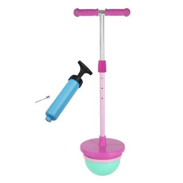 Imagem de simhoa Pogo para crianças Pogo Bola Quicante Criativa Engraçada com Alça Brinquedo de Salto Alto para Festa Presente Treino Playground Interno, Rosa Vermelha