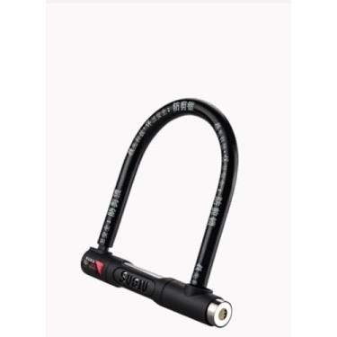 Imagem de Trava em U anti-hidráulica para bicicletas elétricas, motocicletas e bicicletas – Trava de segurança resistente com manilha de 14 mm – Trava de bicicleta à prova de intempéries para mountain bikes