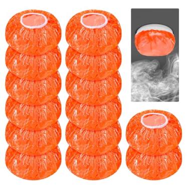 Imagem de 12 peças capa de detector de alarme de incêndio capa de tinta de plástico elástico para alarme de incêndio engrossar capas de tinta elástica durante o uso de alarmes domésticos em edifícios comerciais