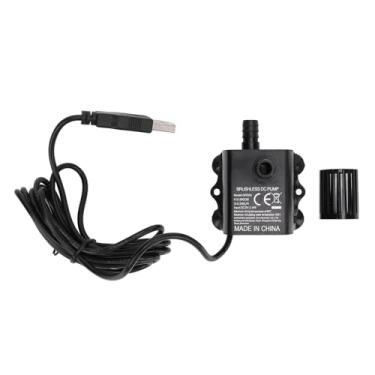 Imagem de Pequena bomba de água submersível USB 5V 250lph High elevador de 200 cm IP68 impermeabilizado com indicador de LED para fontes de aquários e s de resfriamento de água do computador