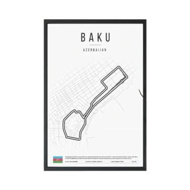 Imagem de Monaco Miami Fórmula 1 Pista Poster Arte De Parede Sem Moldura Para Sa