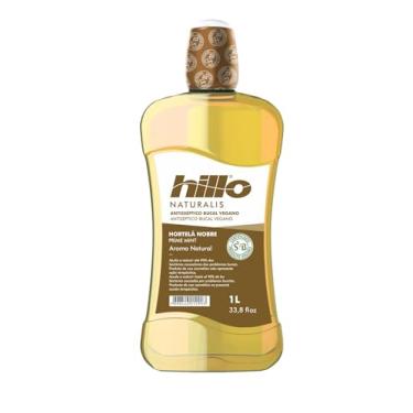 Imagem de Enxaguante Bucal Hortelã Nobre Vegano Antisséptico 1L Hillo, Livre de Ingredientes de Origem Animal, Sem Álcool e Sem Flúor