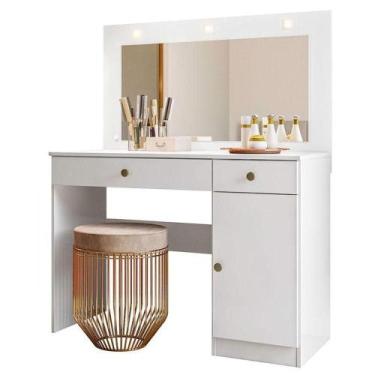 Imagem de Penteadeira Camarim Bella Branco Brilho - Moval - MOVAL MOVÉIS