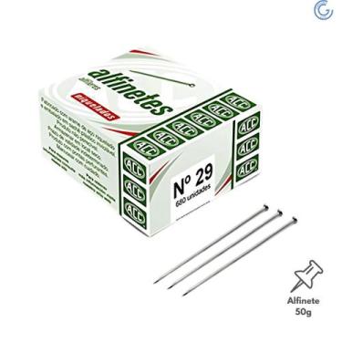 Imagem de Alfinete Costura Nº 29 Aco Niq 50 G - ACC