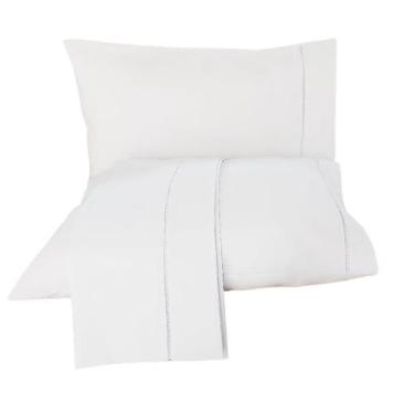 Imagem de Jogo de Cama Casal 3p Lençol sem Elástico + Fronha 100% Algodão Percal