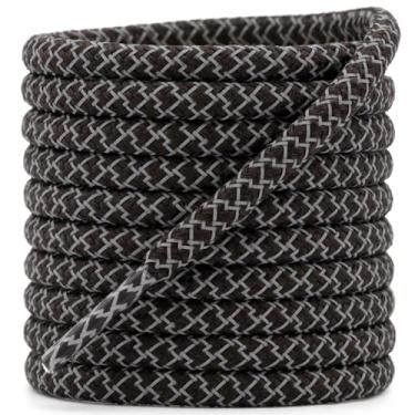 Imagem de DELELE 2 pares de cordões refletivos redondos de 4/63.5 cm de espessura, corda de destaque de segurança, 18 café, 63 inches(160CM)