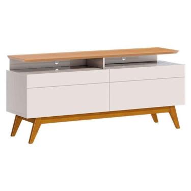 Imagem de Rack Bancada Classic 2 Gavetas Com Nicho Off White Nature - Imcal