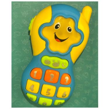 Imagem de Telefone Musical - Mobile Phone azul e amarelo - SL256 HONGYAO