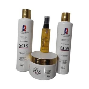 Imagem de Kit Sos Mais Reparador Serum Ouro 4 Produtos - ALPHAHALL
