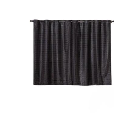 Imagem de Cortina Blackout Blecaute Pvc Com Tecido Xadrez 2,80 X 1,60(Preto)