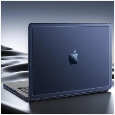Imagem de Soonjet Capa CrackGuard para MacBook Pro de 14 polegadas M4 M3 M2 M1 Pro/Max 2025 2024-2021 [atualização anti-rachadura] [ajuste sem costura] Capa protetora rígida para laptop - Midnight Clear