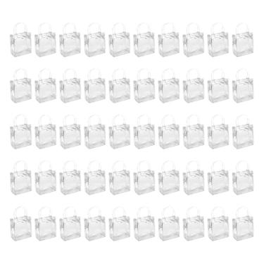 Imagem de Generic 50x Sacos de embrulho transparentes para presentes, sacos para guloseimas, acessórios de embalagem, suprimentos DIY, bolsa pequena para lembrancinhas, Altura 20cm