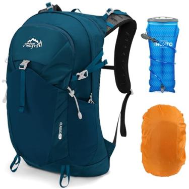 Imagem de Mochila de hidratação para caminhadas com bexiga de água de 3 litros para mulheres e homens Mochila de água de 25 litros para caminhadas, ciclismo, corrida, escalada, acampamento (laranja) (azul)