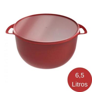 Imagem de Saladeira Vasilha Tigela Pote Caçarola Redonda 6,5 Litros C/ Tampa - u